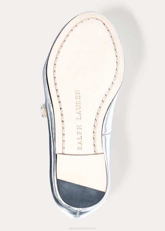 sølv børn Ralph Lauren alyssa metallisk læder mary jane Z426B7268