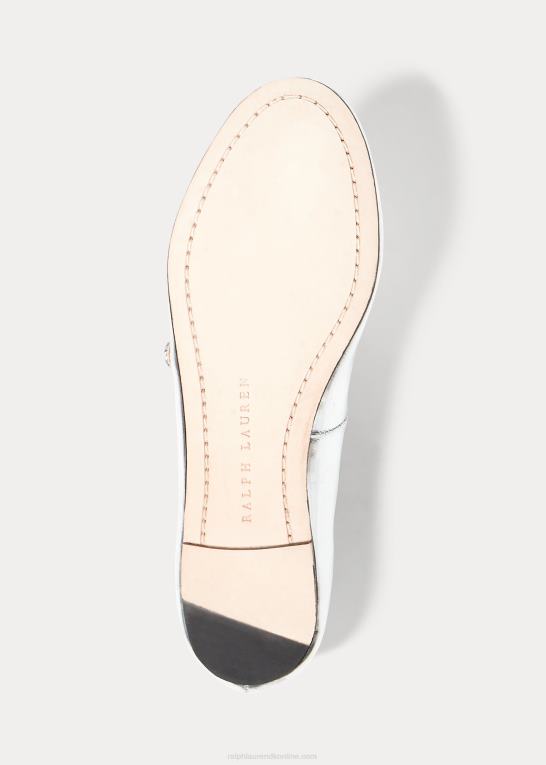 sølv metallisk læder børn Ralph Lauren alyssa læder mary jane Z426B7291