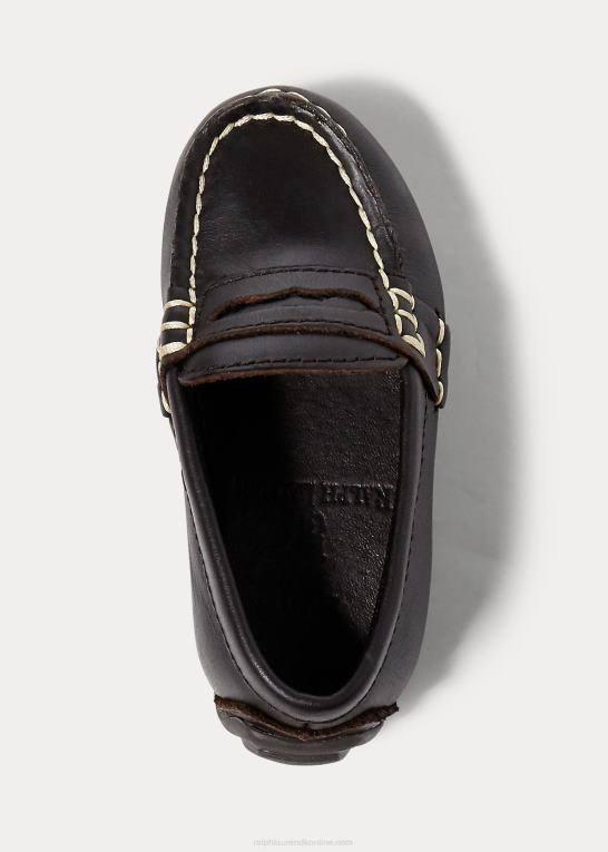 chokolade børn Ralph Lauren telly læder penny loafer Z426B6357