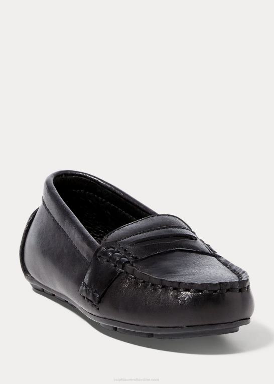 sort børn Ralph Lauren telly læder penny loafer Z426B6358