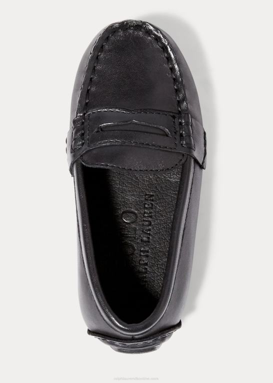 sort børn Ralph Lauren telly læder penny loafer Z426B6358