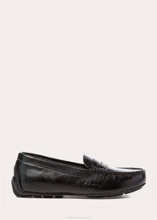 sort børn Ralph Lauren telly læder penny loafer Z426B6364