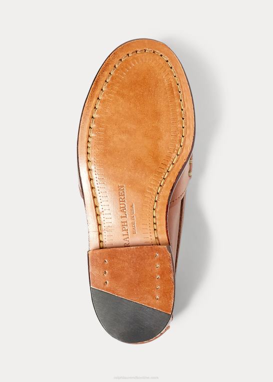tan børn Ralph Lauren edric penny loafer i kalveskind Z426B6361