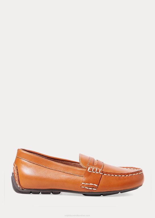 tan børn Ralph Lauren telly læder penny loafer Z426B6363