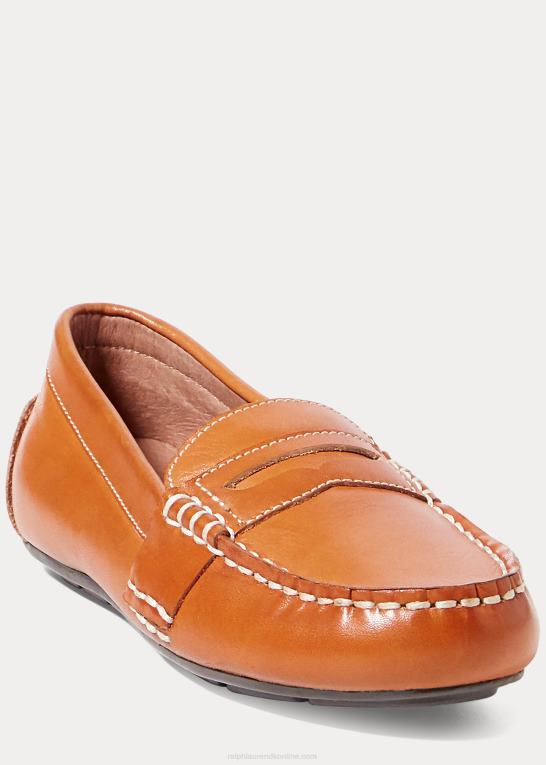 tan børn Ralph Lauren telly læder penny loafer Z426B6363