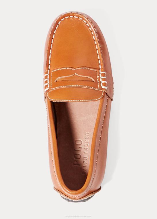 tan børn Ralph Lauren telly læder penny loafer Z426B6363