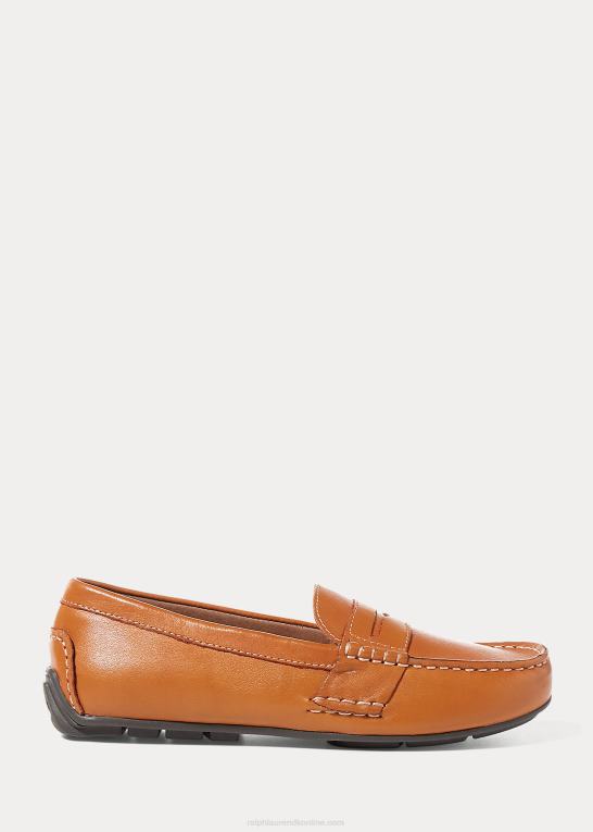 tan børn Ralph Lauren telly læder penny loafer Z426B6385