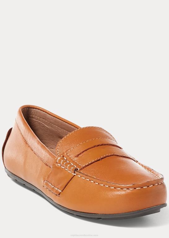 tan børn Ralph Lauren telly læder penny loafer Z426B6385