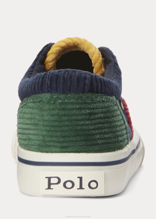 børn Ralph Lauren keaton farveblokeret fløjlssneaker Z426B6698