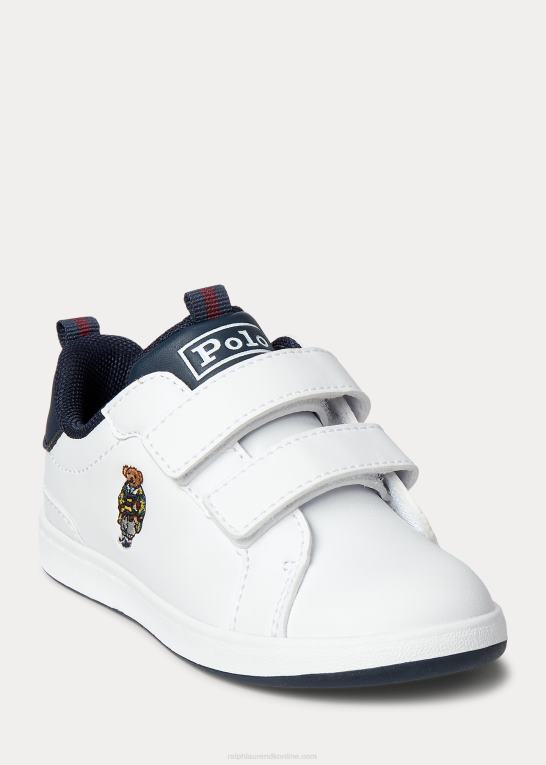 børn Ralph Lauren polo bear imiteret læder court ez sneaker Z426B6697