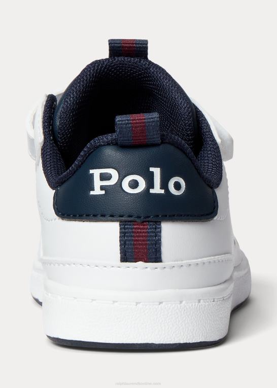 børn Ralph Lauren polo bear imiteret læder court ez sneaker Z426B6697
