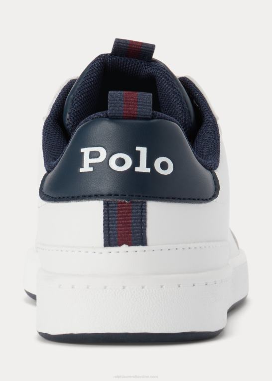 børn Ralph Lauren polobjørn banesneaker i imiteret læder Z426B6703