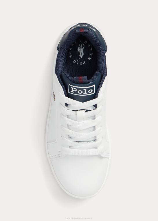 børn Ralph Lauren polobjørn banesneaker i imiteret læder Z426B6703