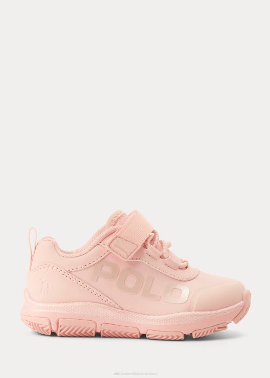 ballet pink børn Ralph Lauren tech racer ps sneaker i imiteret læder Z426B7263