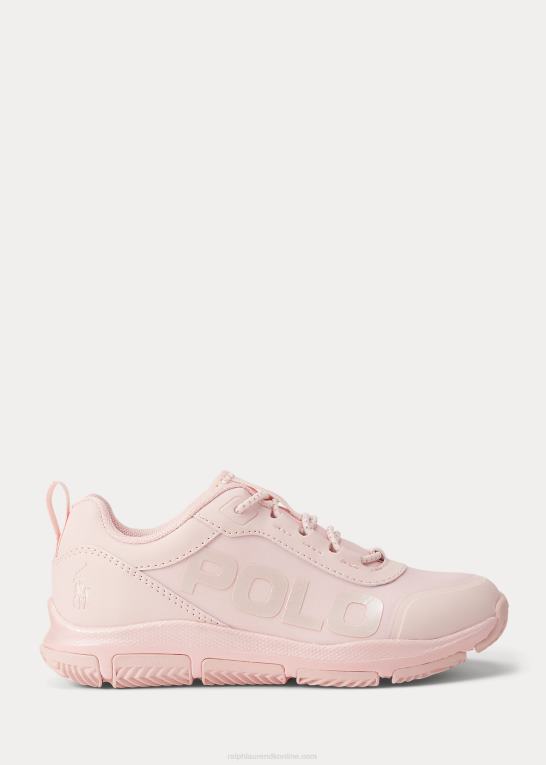 ballet pink børn Ralph Lauren tech racer ps sneaker i imiteret læder Z426B7278