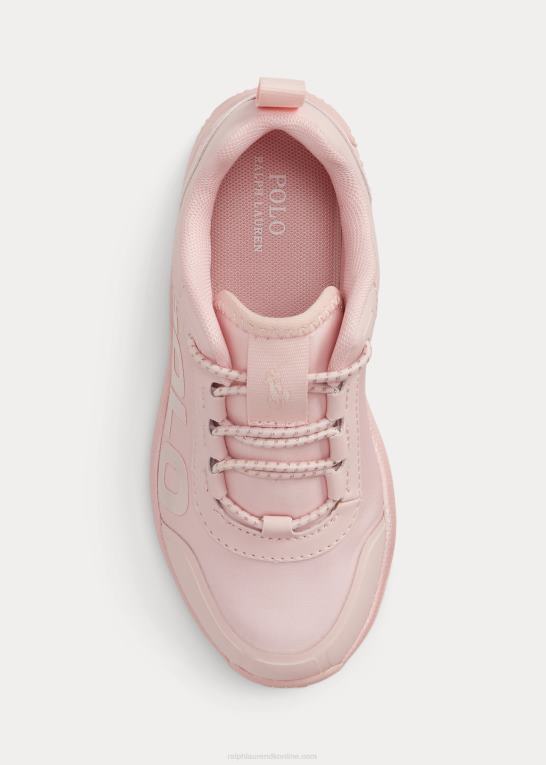 ballet pink børn Ralph Lauren tech racer ps sneaker i imiteret læder Z426B7278
