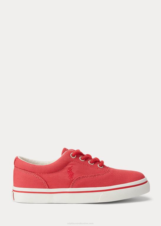 chili peber børn Ralph Lauren keaton twill sneaker i bomuld Z426B6374