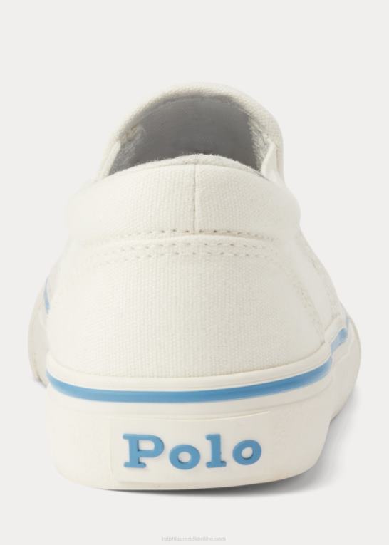 creme m/jordbærbjørn børn Ralph Lauren keaton polo bear canvas slip-on sneaker Z426B9984