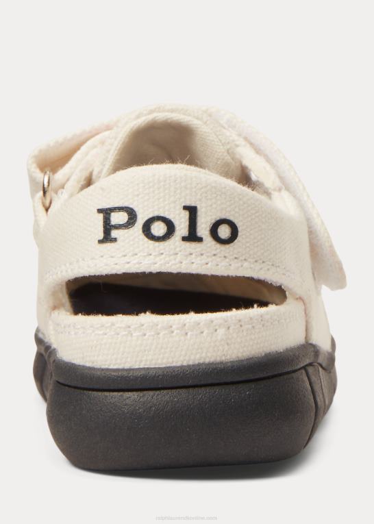 creme m/marine børn Ralph Lauren barnes fisherman canvas ez sneaker Z426B7265
