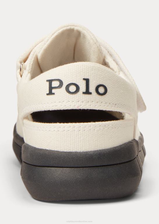 creme m/marine børn Ralph Lauren barnes fisherman canvas ez sneaker Z426B7281