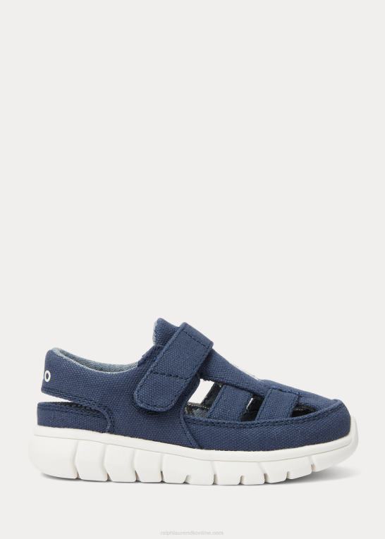 flåde børn Ralph Lauren barnes fisherman canvas ez sneaker Z426B6346