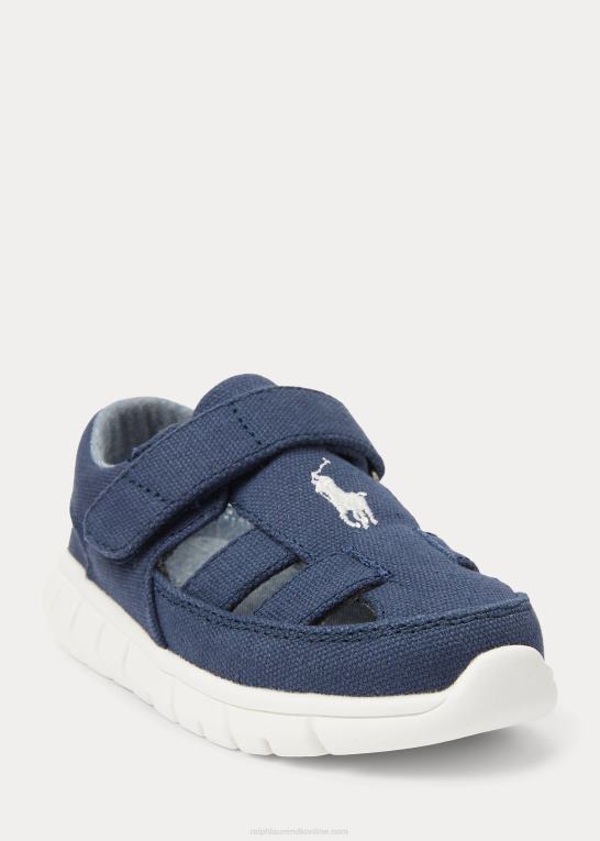 flåde børn Ralph Lauren barnes fisherman canvas ez sneaker Z426B6346