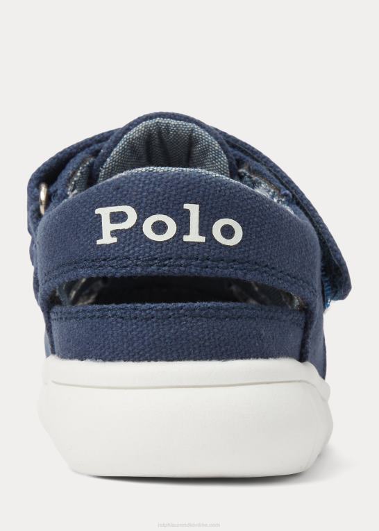 flåde børn Ralph Lauren barnes fisherman canvas ez sneaker Z426B6346