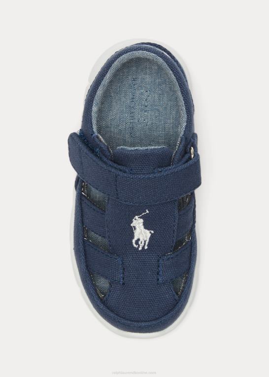 flåde børn Ralph Lauren barnes fisherman canvas ez sneaker Z426B6346