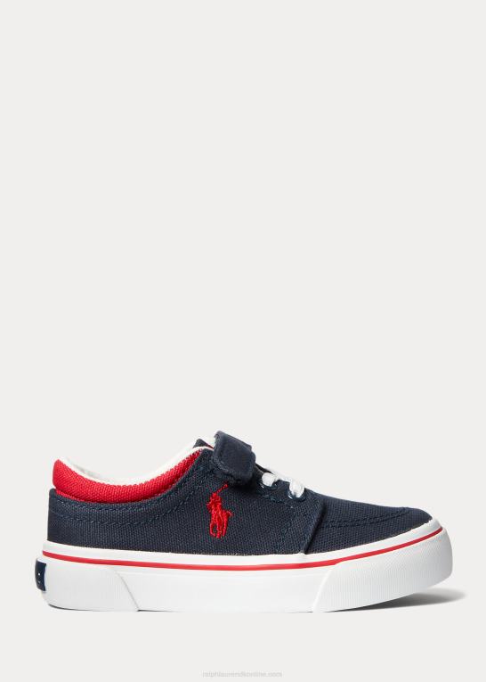 flåde børn Ralph Lauren faxon x canvas sneaker Z426B6352
