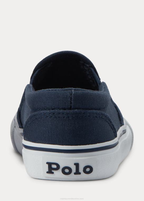 flåde børn Ralph Lauren keaton polo bear canvas slip-on sneaker Z426B6341