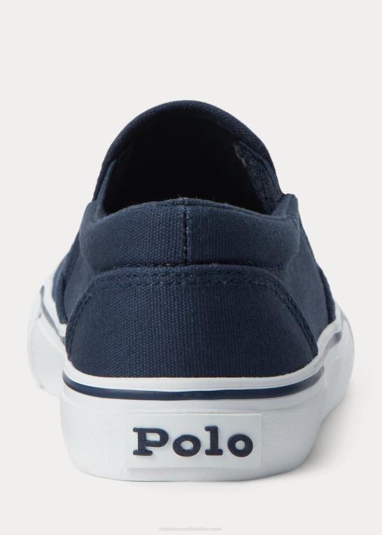 flåde børn Ralph Lauren keaton polo bear canvas slip-on sneaker Z426B6370