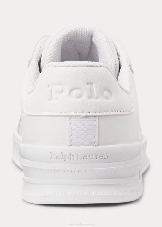hvid børn Ralph Lauren Heritage Court ii sneaker i imiteret læder Z426B6365
