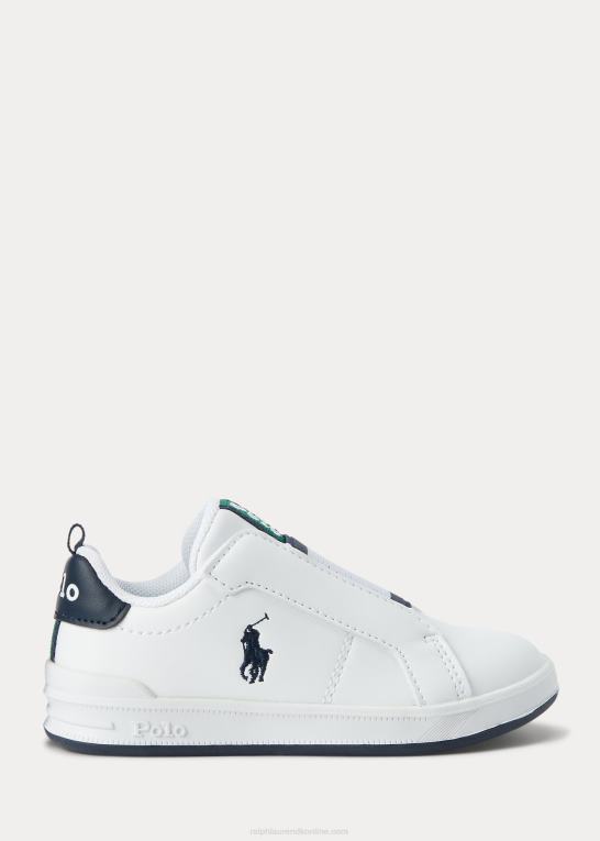 hvid børn Ralph Lauren heritage court ii slip-on sneaker Z426B6336