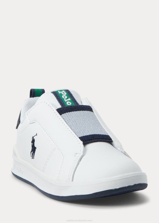 hvid børn Ralph Lauren heritage court ii slip-on sneaker Z426B6336