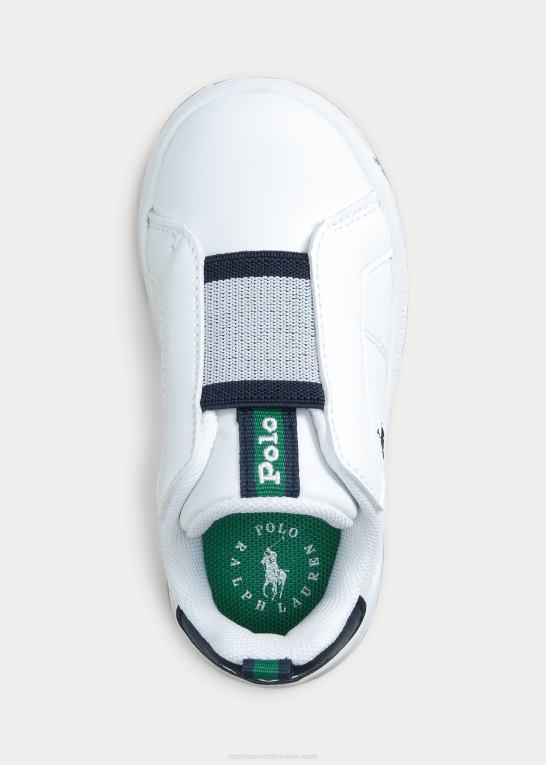 hvid børn Ralph Lauren heritage court ii slip-on sneaker Z426B6336