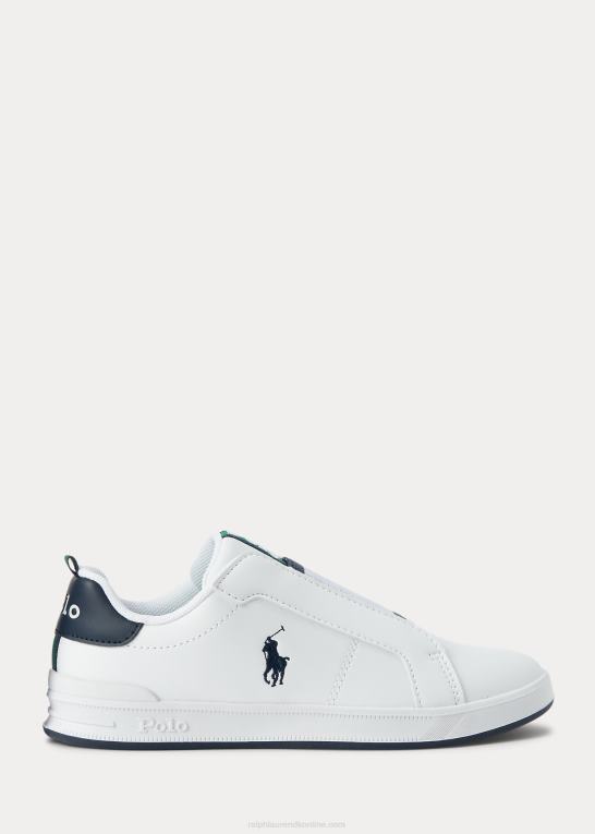 hvid børn Ralph Lauren heritage court ii slip-on sneaker Z426B6366