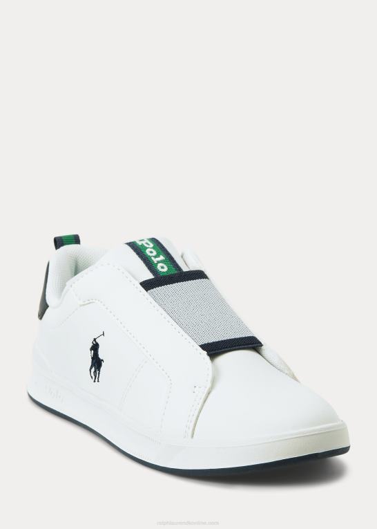 hvid børn Ralph Lauren heritage court ii slip-on sneaker Z426B6366