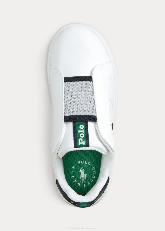 hvid børn Ralph Lauren heritage court ii slip-on sneaker Z426B9874