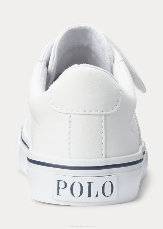 hvid multi børn Ralph Lauren sayer ps sneaker i imiteret læder Z426B9887