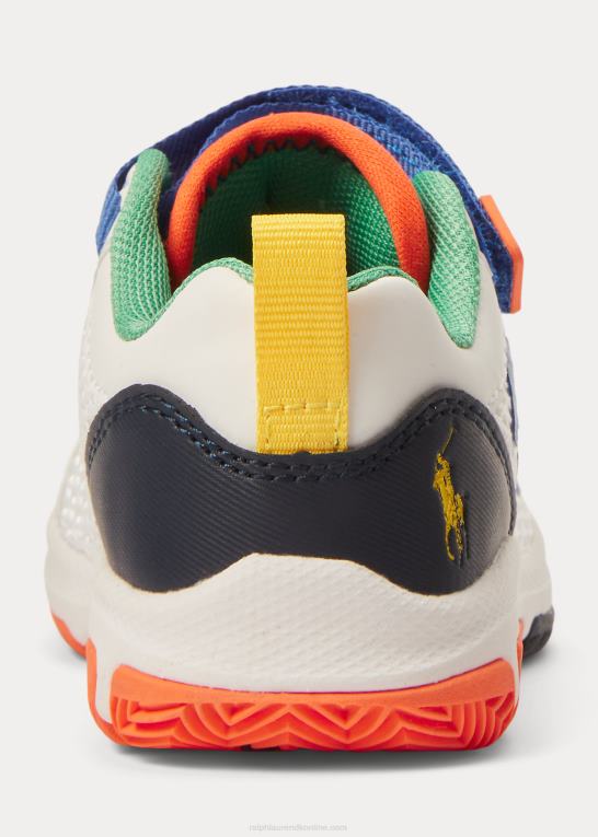 hvid multi børn Ralph Lauren tech racer mesh ps sneaker Z426B6338