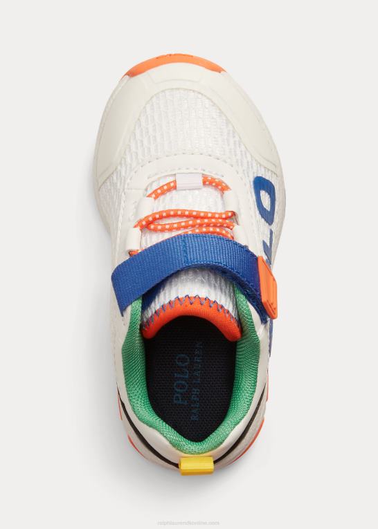 hvid multi børn Ralph Lauren tech racer mesh ps sneaker Z426B6338