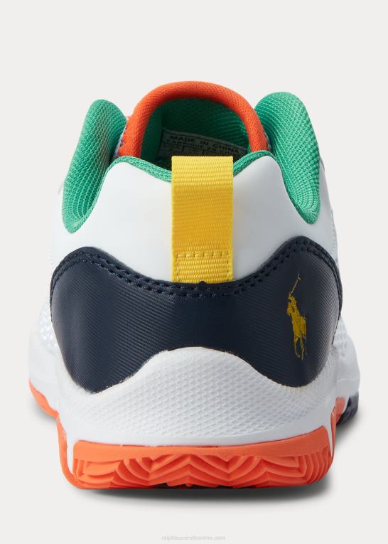 hvid multi børn Ralph Lauren tech racer mesh sneaker Z426B9872