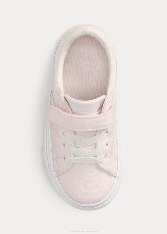lyserød børn Ralph Lauren sayer bomuldslærred ps sneaker Z426B7260