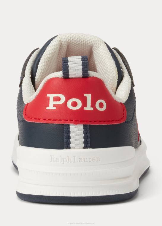 marineblå/rød børn Ralph Lauren heritage court ii slip-on sneaker Z426B6337