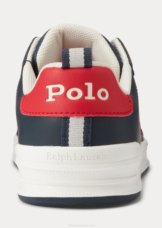 marineblå/rød børn Ralph Lauren heritage court ii slip-on sneaker Z426B9875