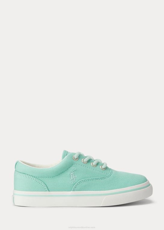 mynte børn Ralph Lauren keaton twill sneaker i bomuld Z426B6375