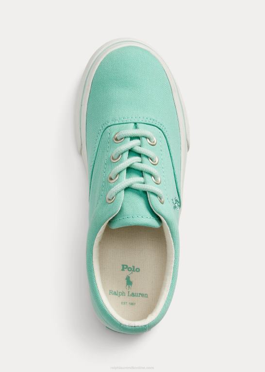 mynte børn Ralph Lauren keaton twill sneaker i bomuld Z426B6375