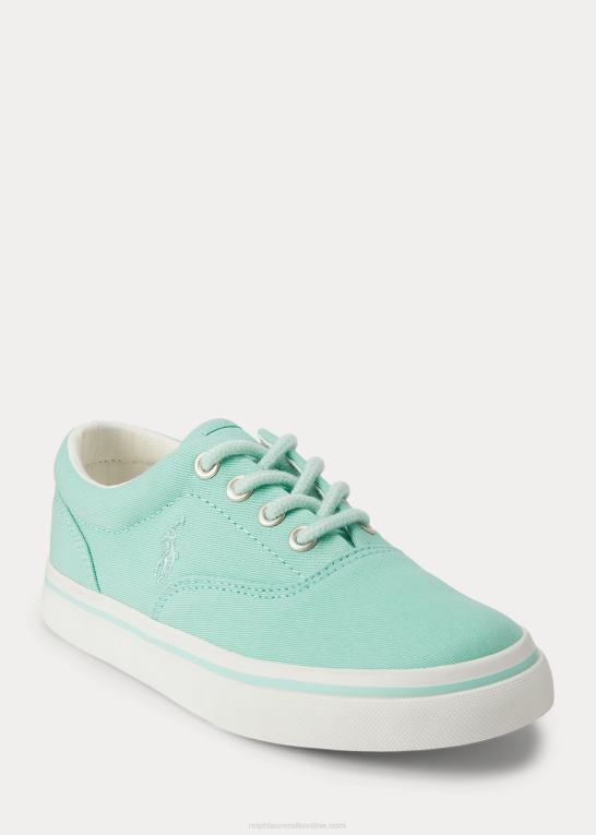 mynte børn Ralph Lauren keaton twill sneaker i bomuld Z426B9878