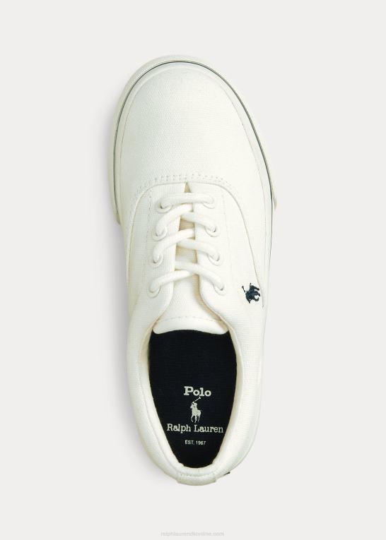 pergament creme børn Ralph Lauren keaton canvas sneaker Z426B7276