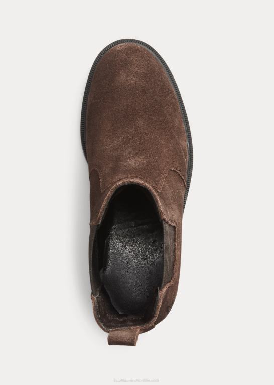 Brun børn Ralph Lauren glaston ruskind chelsea støvle Z426B9888